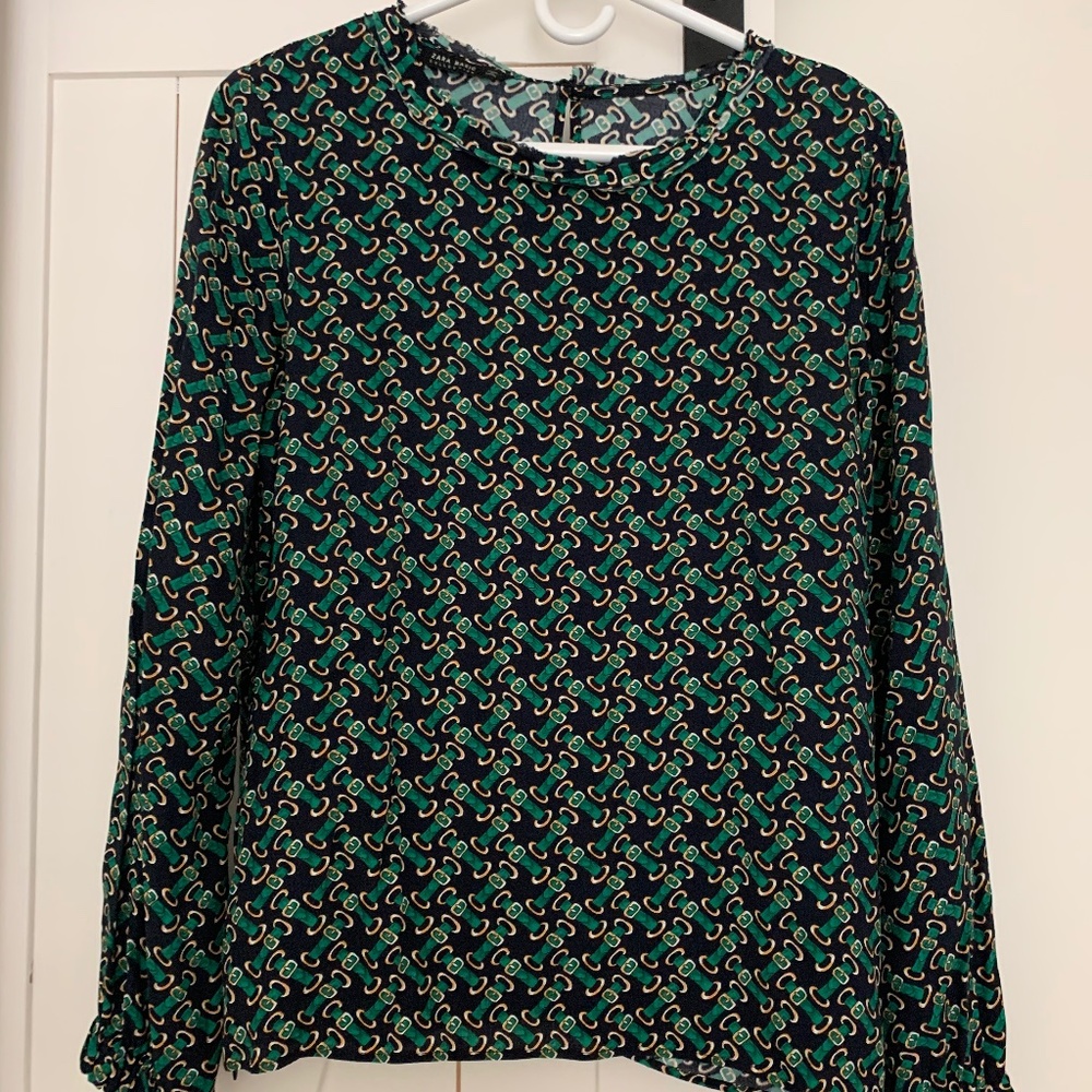 Zara Chain Link Patter Blouse (M)